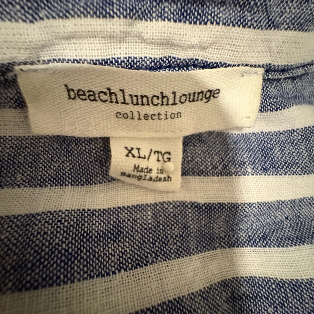 beachlunchlounge Blue and White Striped Blouse - Picture 2 of 4